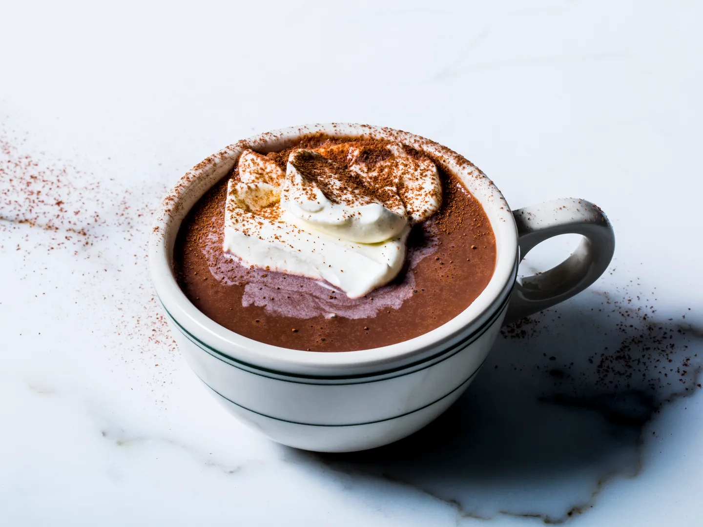 Hot chocolate winter drink