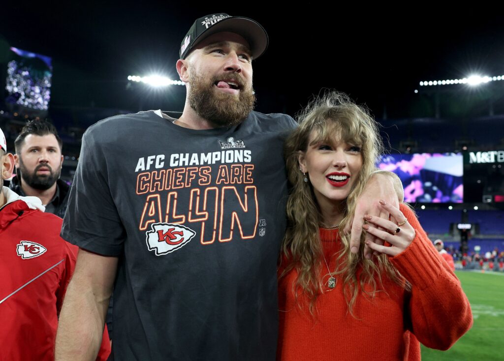 Travis and Taylor after a game