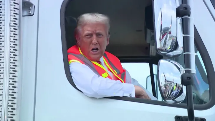 trump garbage truck