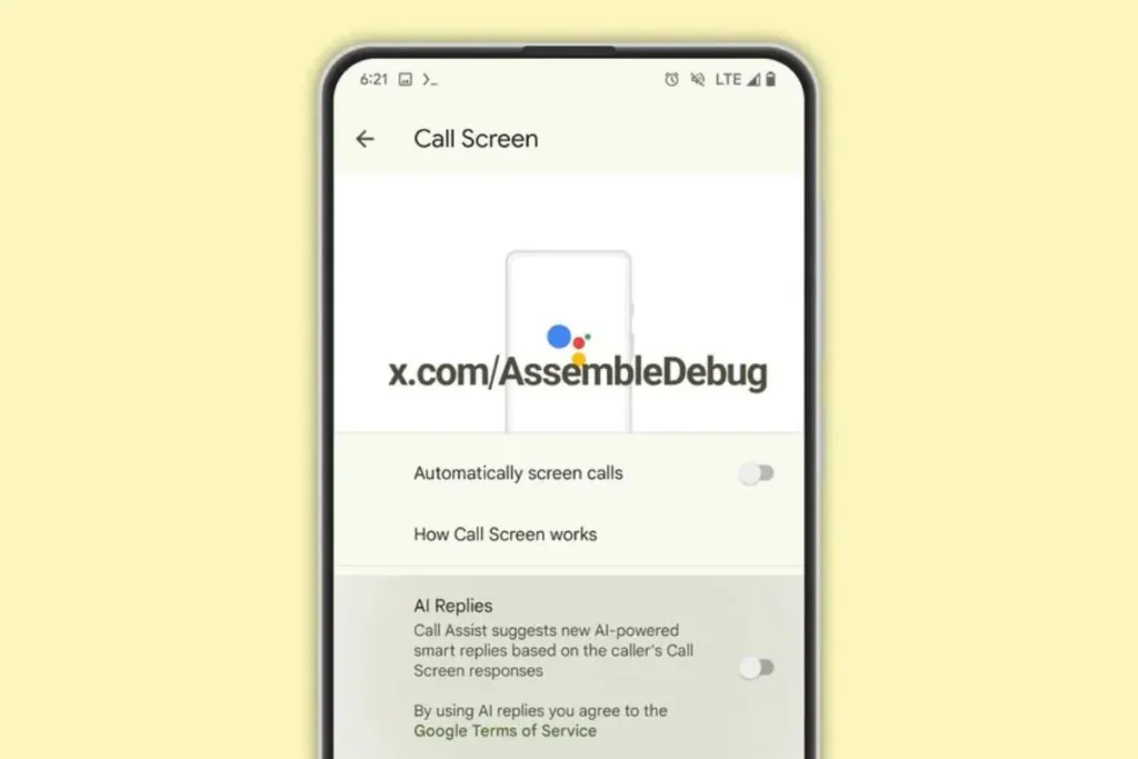 Google Pixel Call Screen AI Replies