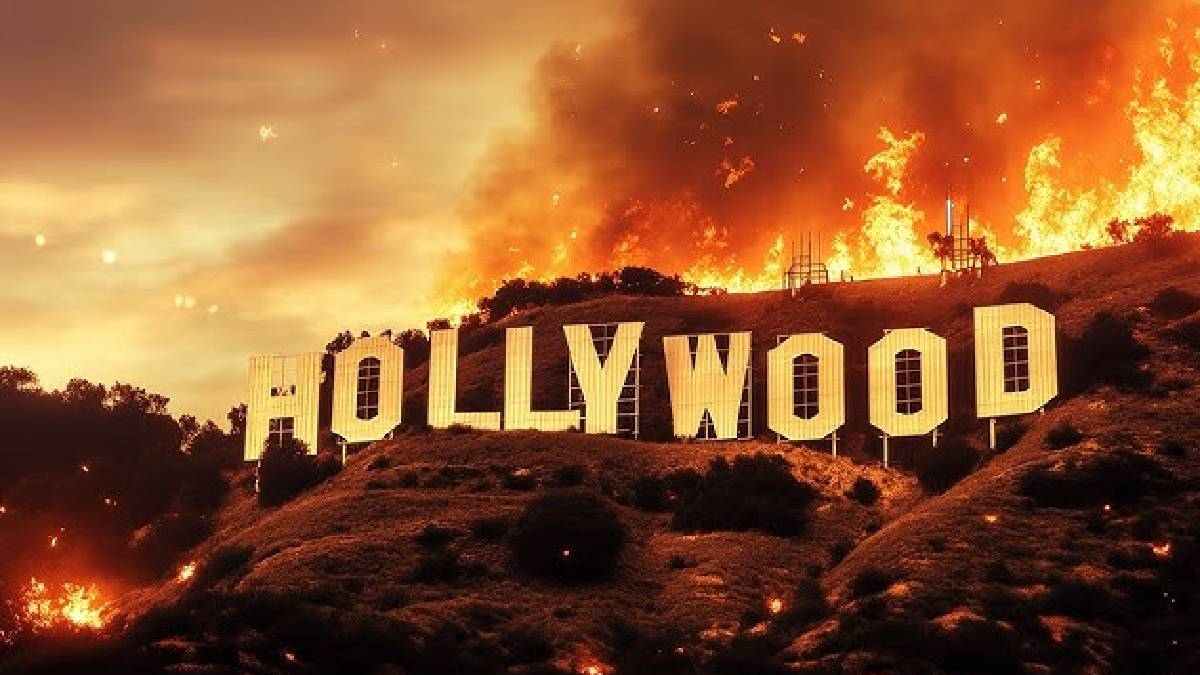 Hollywood Sign Wildfires